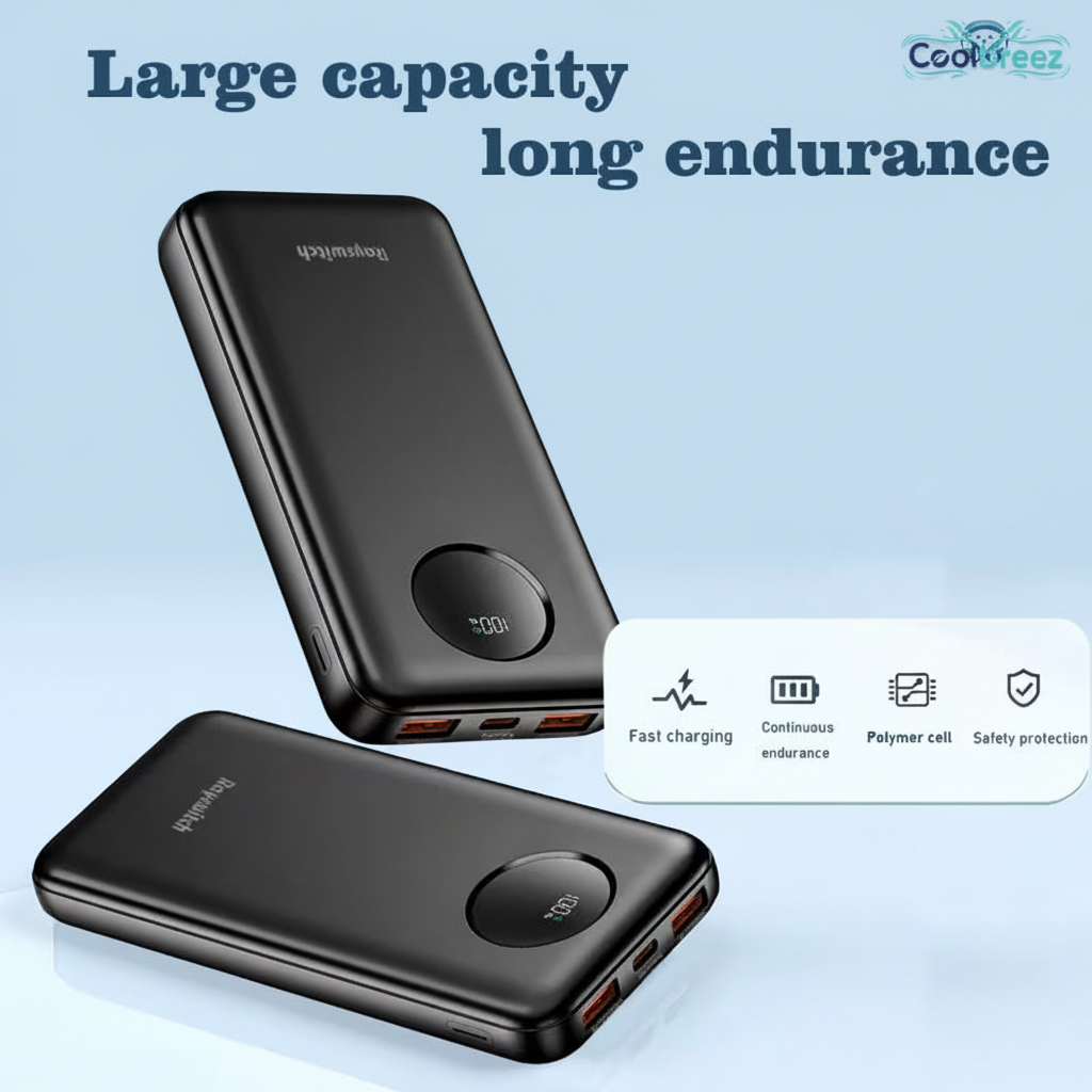 Power Banks Clean Blue Background